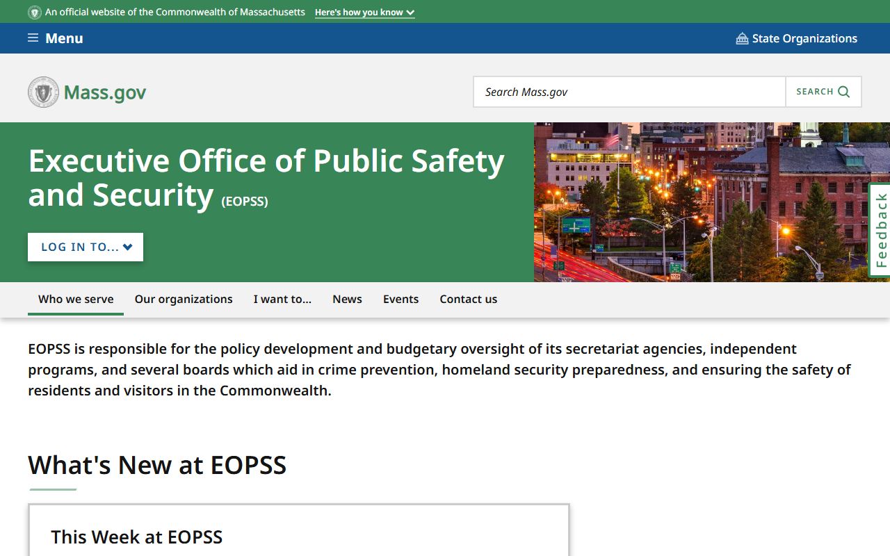 Massachusetts EOPSS crime statistics for booking reports